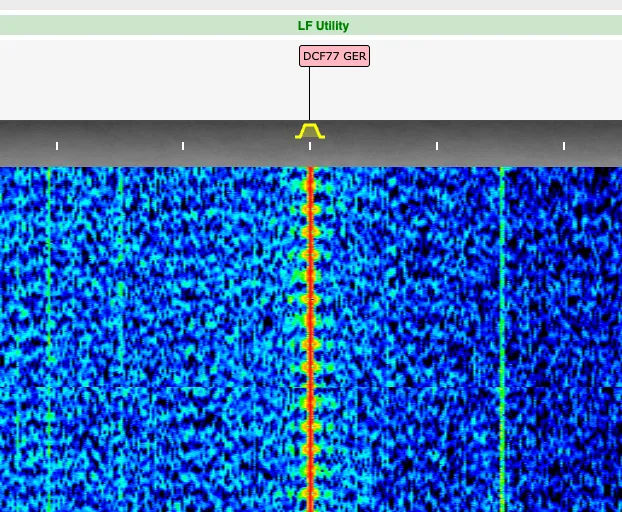 Ein Ausschnitt eines Radiosignals auf der Frequenz 77,5kHz